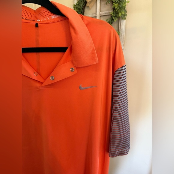 Nike Tiger Woods Collection Golf Polo Shirt Men’s Size XL Orange Dri-fit - Picture 3 of 6